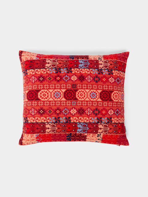 Kissweh - Malak Hand-Embroidered Cotton Cushion -  - ABASK - 