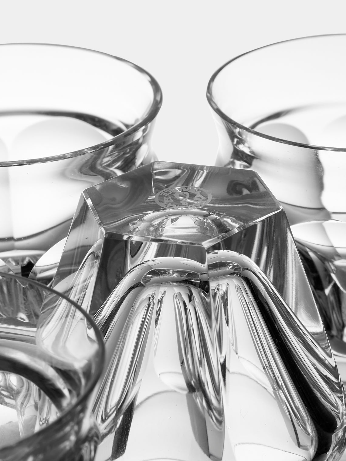 Antique and Vintage - 1970s Baccarat Crystal Liquer Glasses (Set of 6) - Clear - ABASK