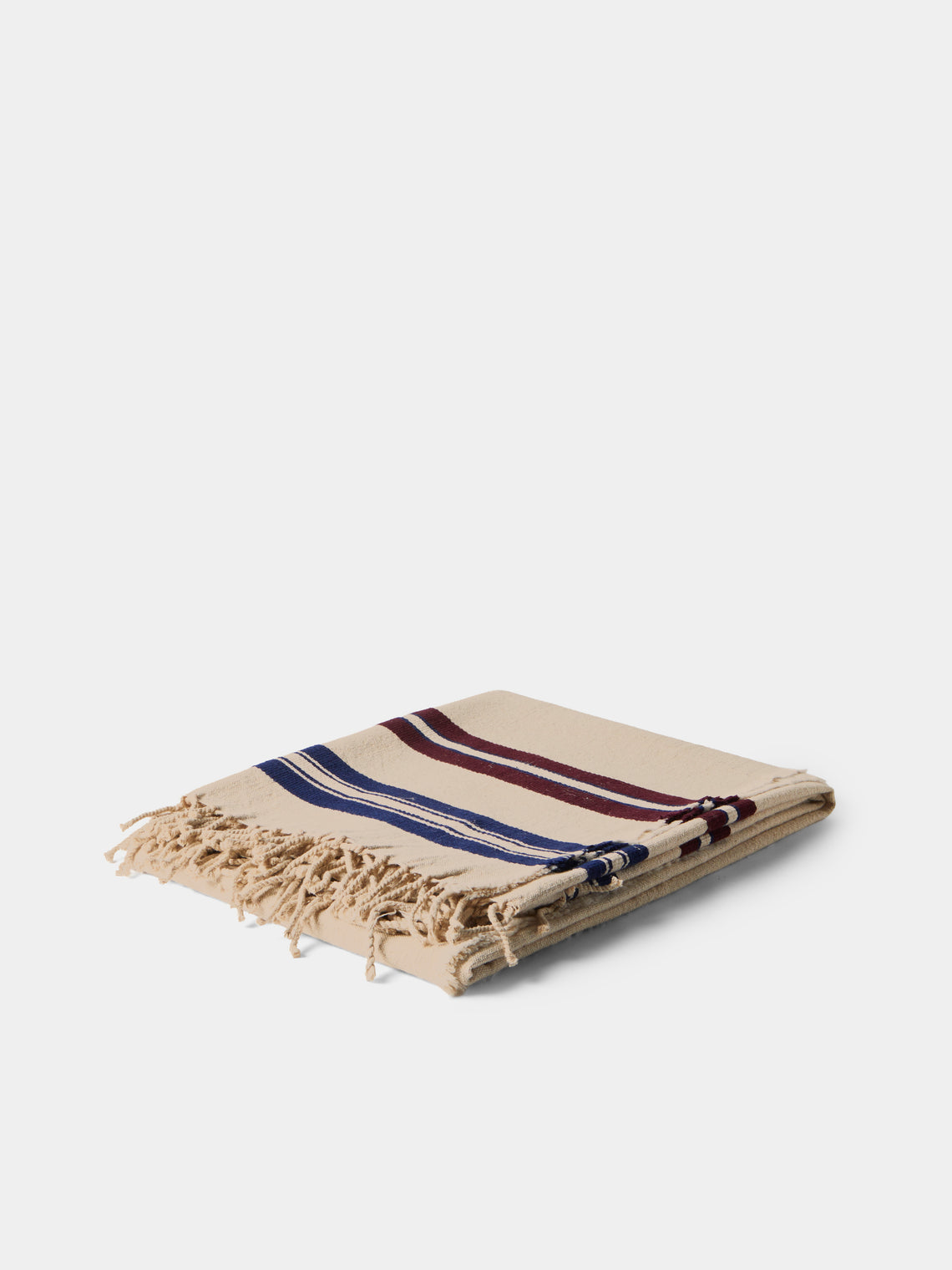 The House of Lyria - Litorale Handwoven Linen and Cotton Throw (75in/1.9m) - Cream - ABASK