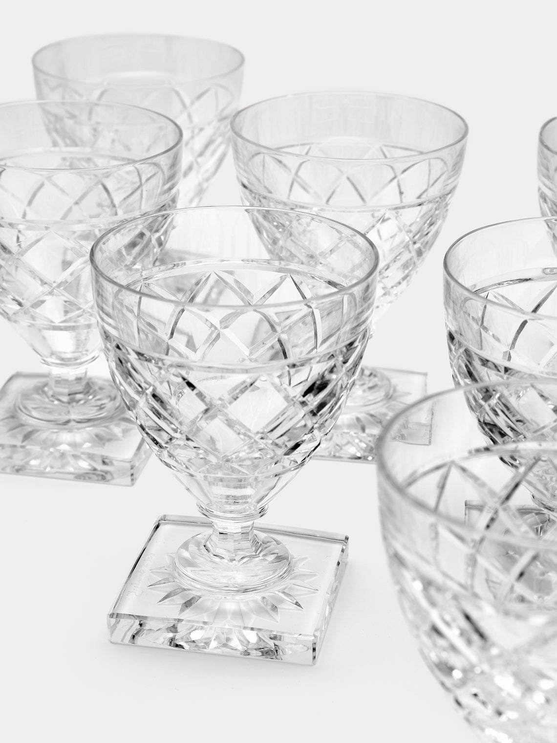 Antique and Vintage - 1930s Val Saint Lambert Crystal Red Wine Glasses (Set of 12) -  - ABASK