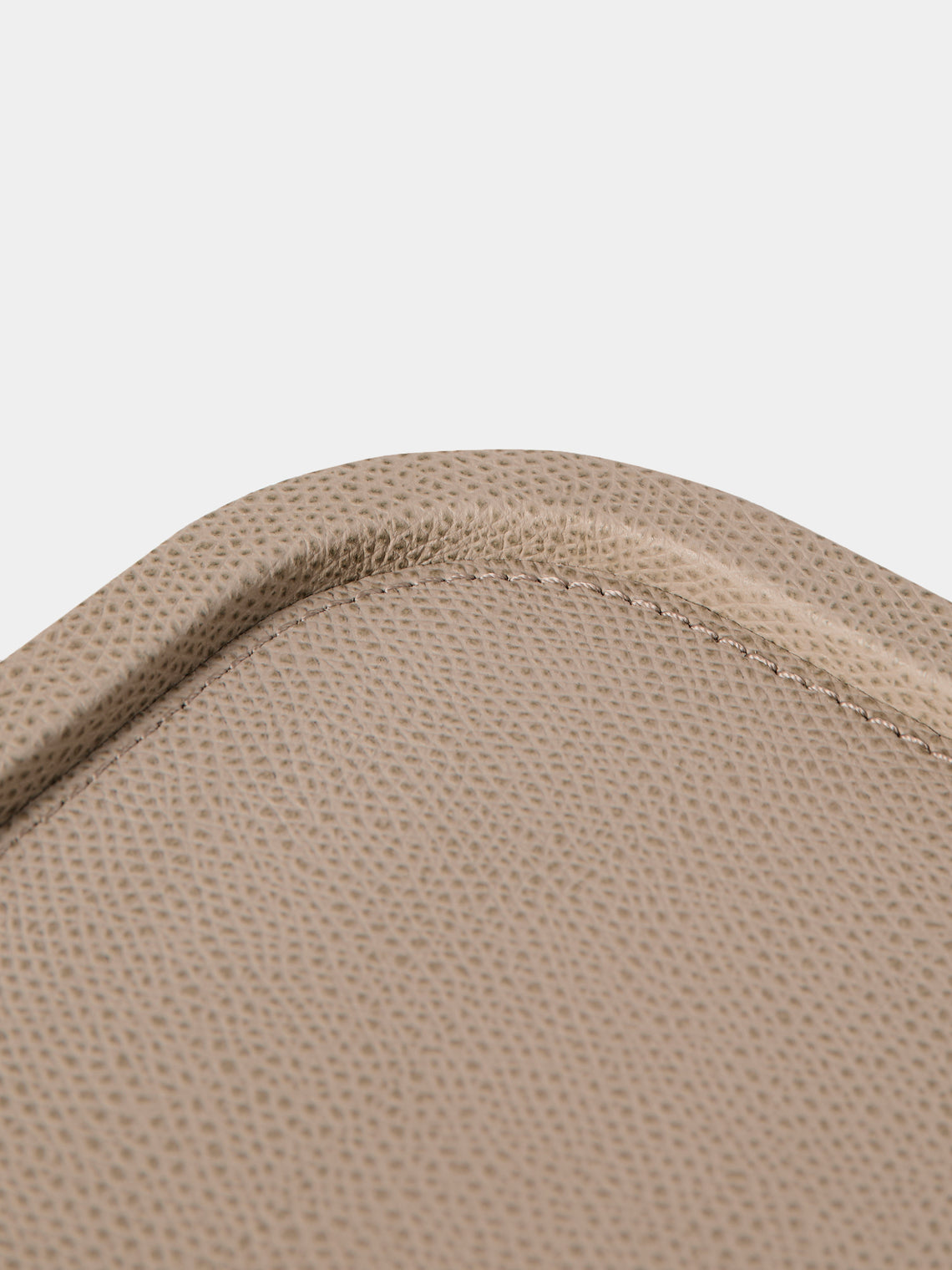 Giobagnara - Arcobaleno Leather Tray (12.5in/31.5cm) - Beige - ABASK