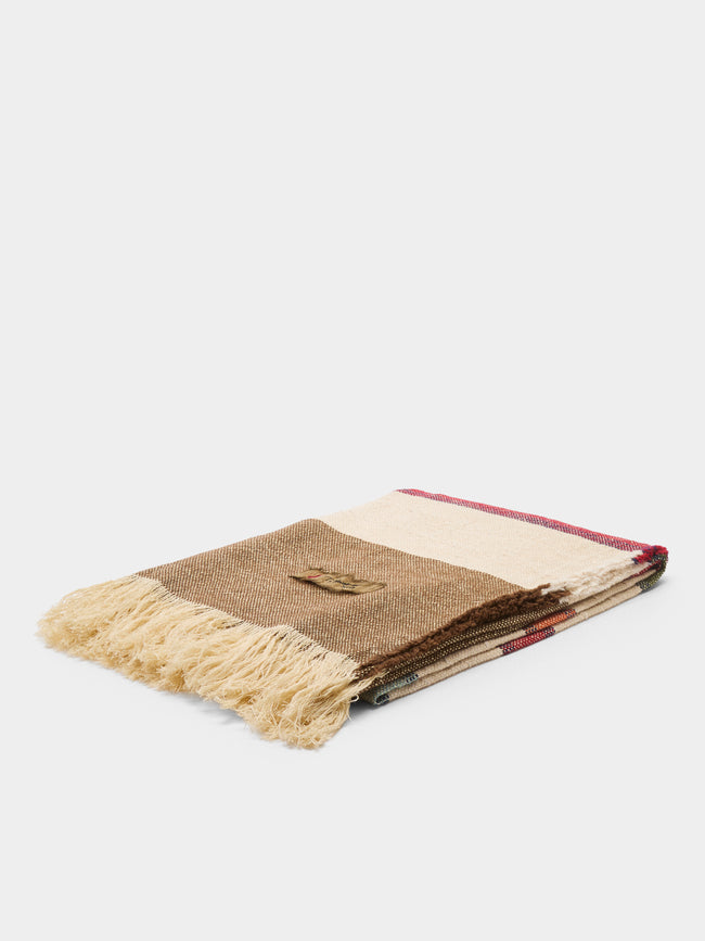 The House of Lyria - Forestiere Handwoven Linen and Cotton Throw (75in/1.9m) - Brown - ABASK