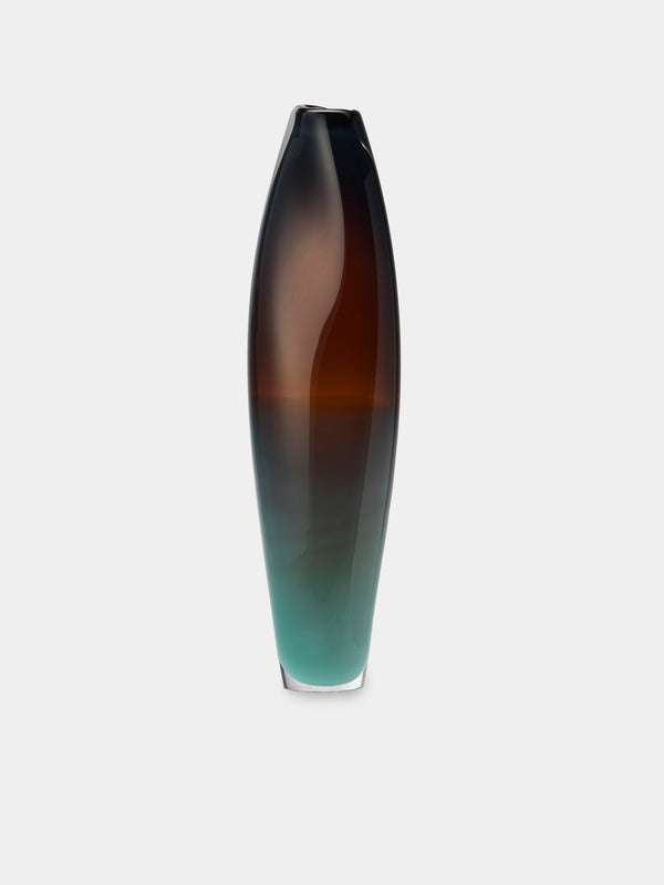 Michele Oberdieck - Sierra Reflections Hand-Blown Glass Vase (23in/58cm) - Green - ABASK - 