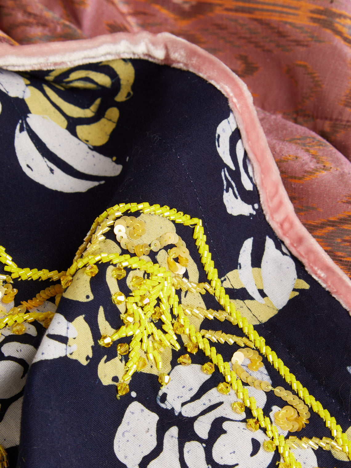 Nazzy Beglari - Hand-Painted Batik and Ikat Silk Reversible Robe | One Size -  - ABASK