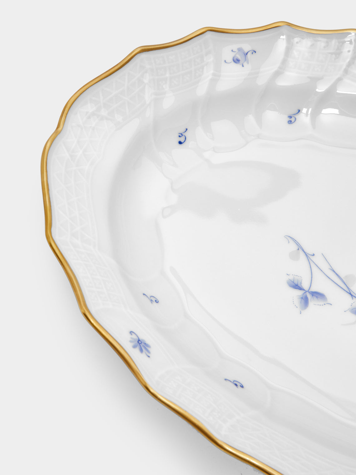 Antique and Vintage - 1960s Lorenz Hutschenreuther Hand-Painted Porcelain Serving Platters (Set of 5) -  - ABASK