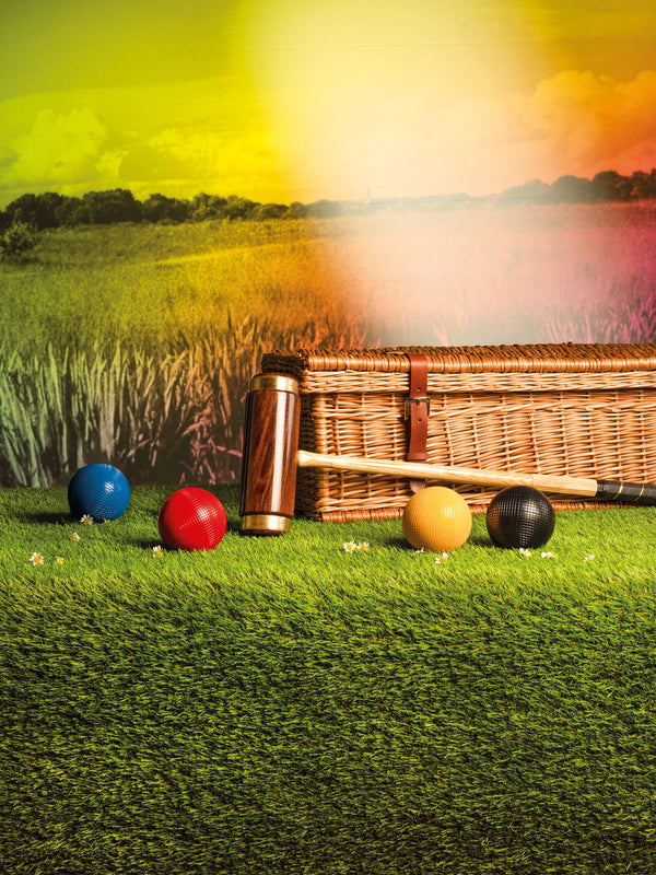 Geoffrey Parker - Wicker Croquet Set -  - ABASK