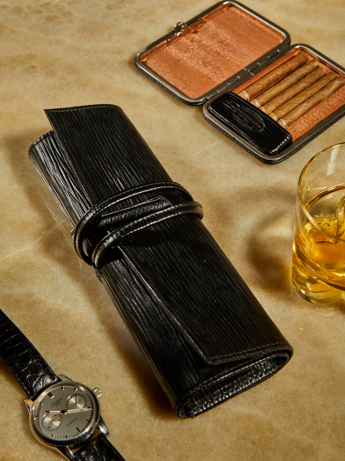 F. Hammann - Leather Watch Roll -  - ABASK