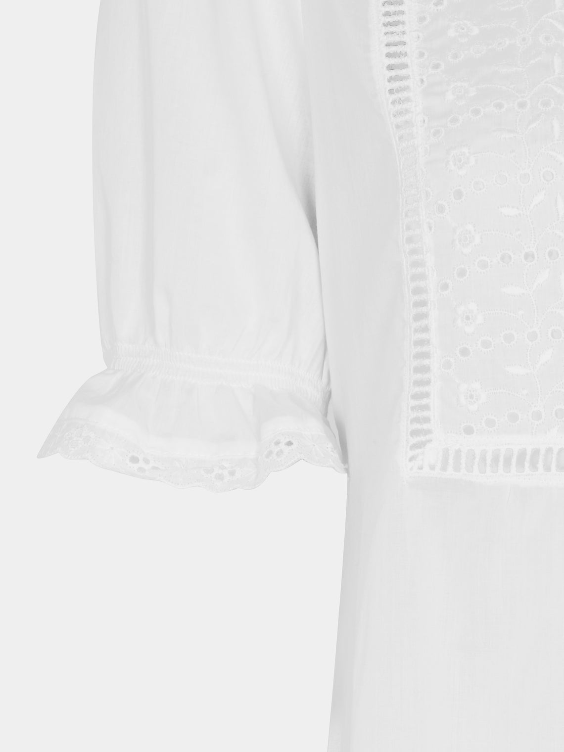 Loretta Caponi - Olga Embroidered Cotton Dress | Size: S -  - ABASK