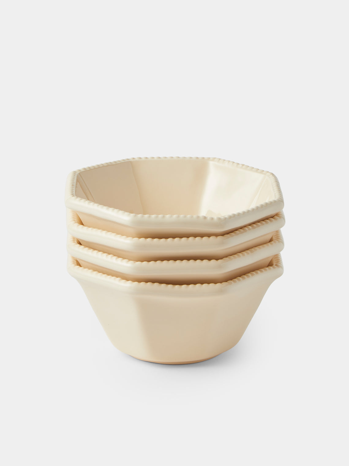 Maison Pichon Uzès - Louis XVI Hand-Glazed Ceramic Bowls (Set of 4) - White - ABASK