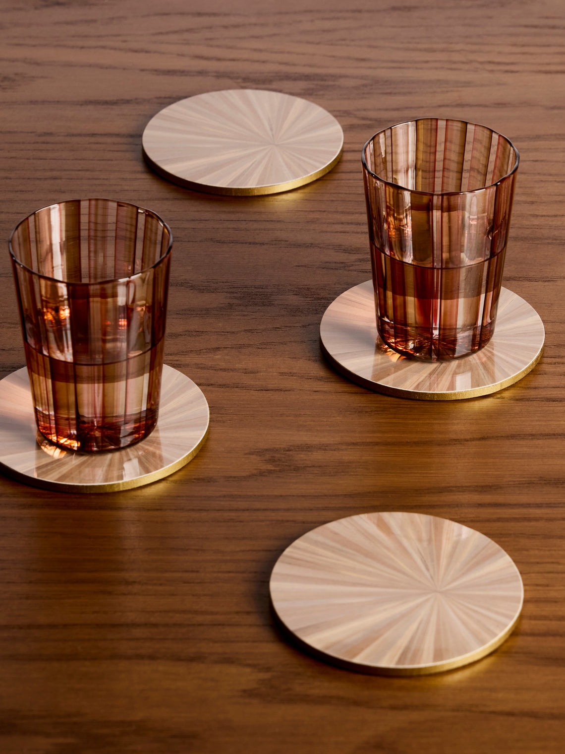 HestiaLiving - Soleil Wood Coasters (Set of 4) - Natural - ABASK