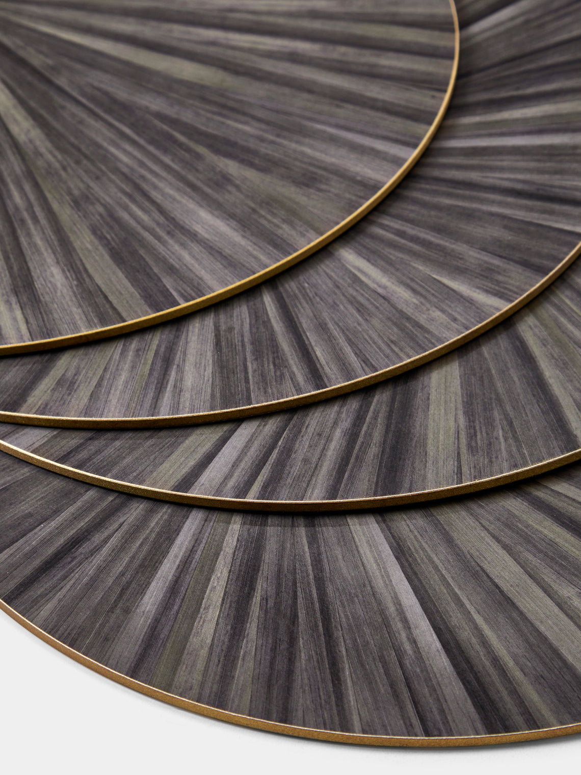 HestiaLiving - Soleil Wood Placemats (Set of 4) - Dark Gray - ABASK