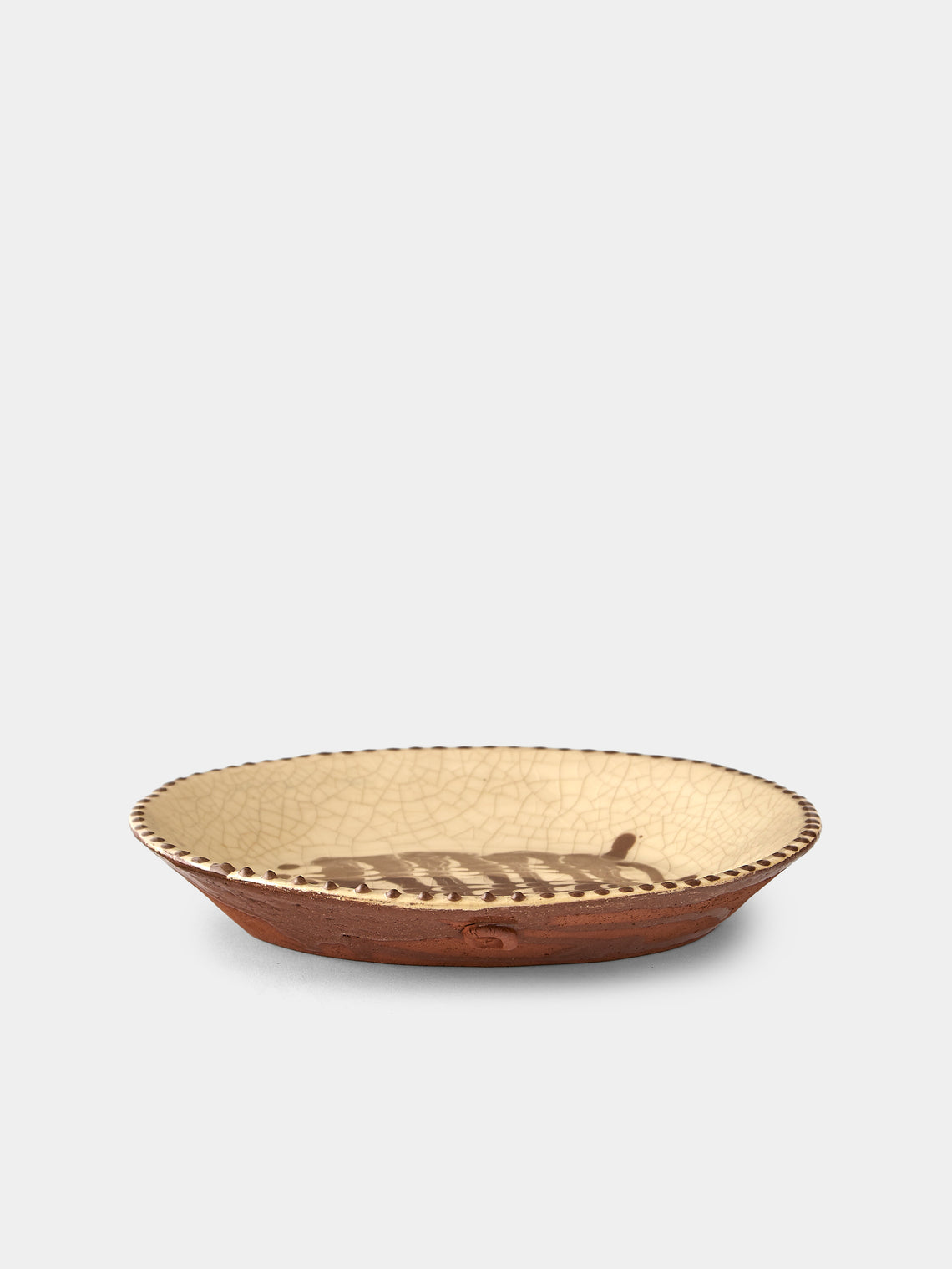 Aono Pottery - Slipware Oval Dish - Cream - ABASK