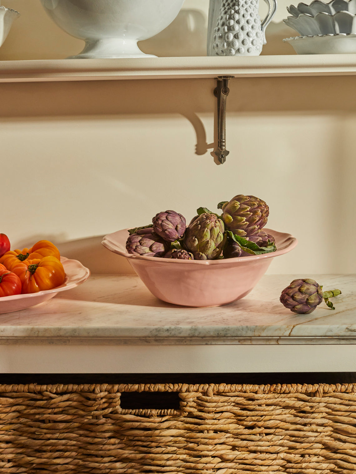 Maison Pichon Uzès - Louis XV Campagne Hand-Glazed Ceramic Serving Bowl -  - ABASK