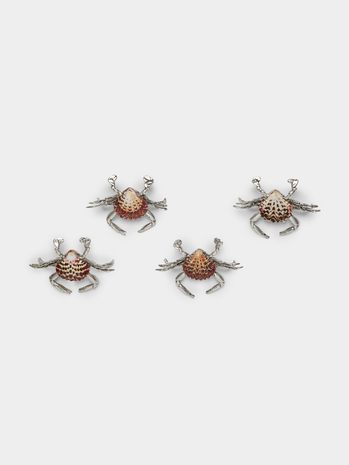 Objet Luxe - Silver-Plated and Shell Place Card Holders (Set of 4) -  - ABASK