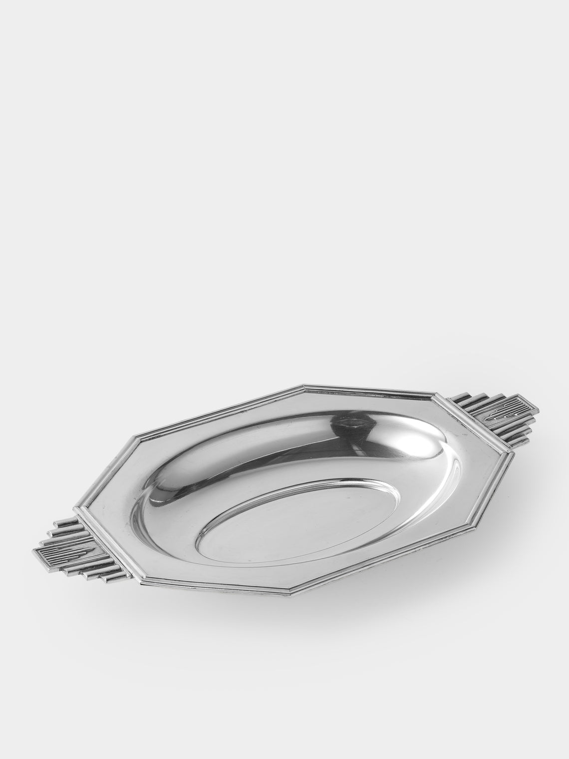 Antique and Vintage - 1930s Art Deco Silver-Plated Platter - Silver - ABASK