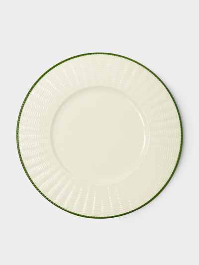 Este Ceramiche - Wicker Hand-Painted Ceramic Charger Plates (Set of 4) -  - ABASK - 