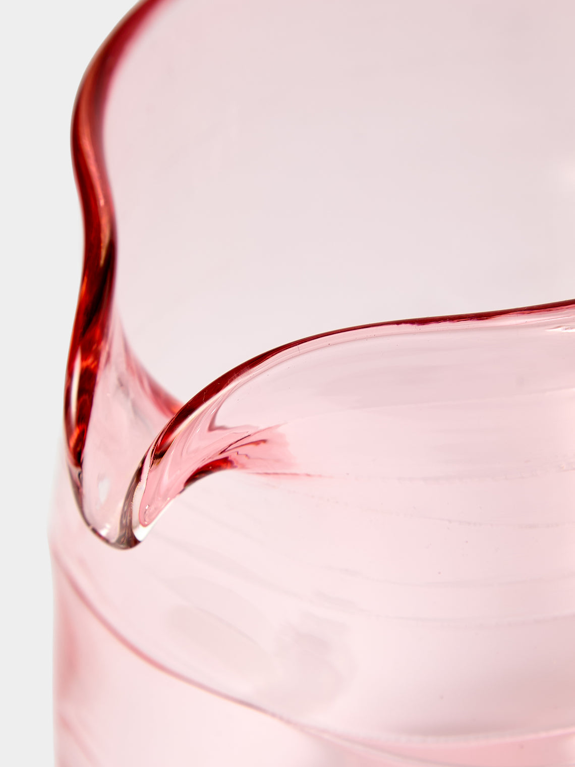 Michael Ruh - Spring Fade Hand-Blown Glass Pitcher - Pink - ABASK