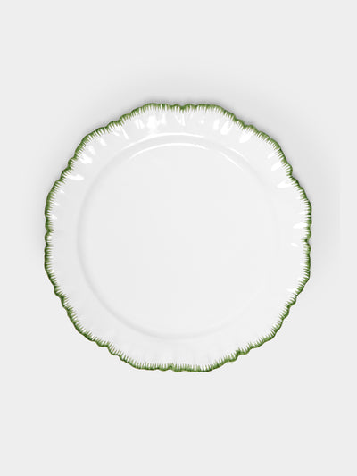 Atelier Soleil - Combed Edge Hand-Painted Ceramic Dinner Plates (Set of 4) -  - ABASK - 