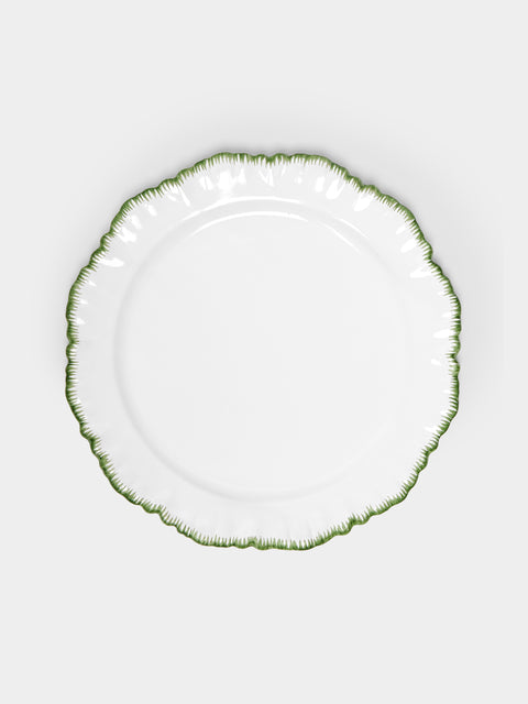 Atelier Soleil - Combed Edge Hand-Painted Ceramic Dinner Plates (Set of 4) -  - ABASK - 