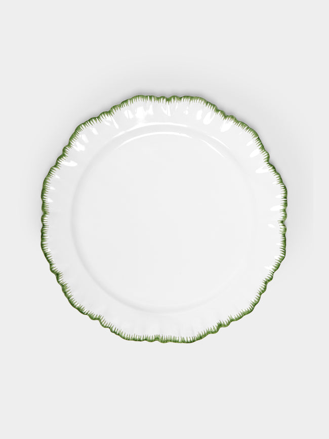 Atelier Soleil - Combed Edge Hand-Painted Ceramic Dinner Plates (Set of 4) -  - ABASK - 