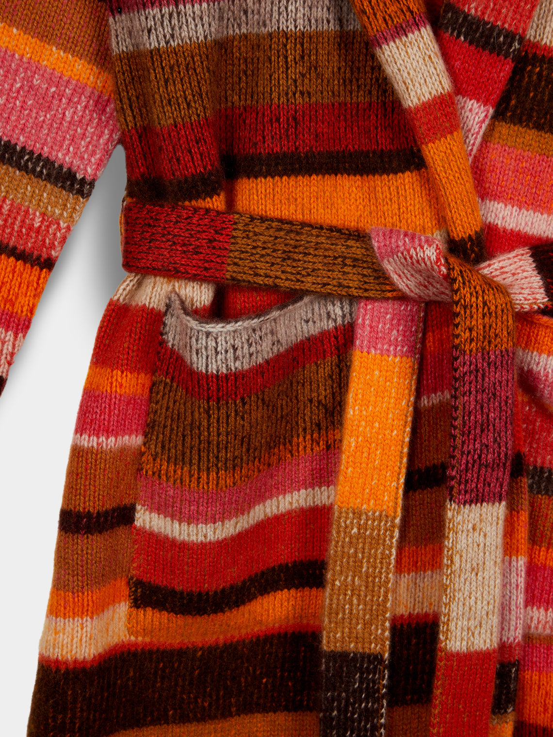 The Elder Statesman - Stripe Super Soft Cashmere Robe (Small) -  - ABASK