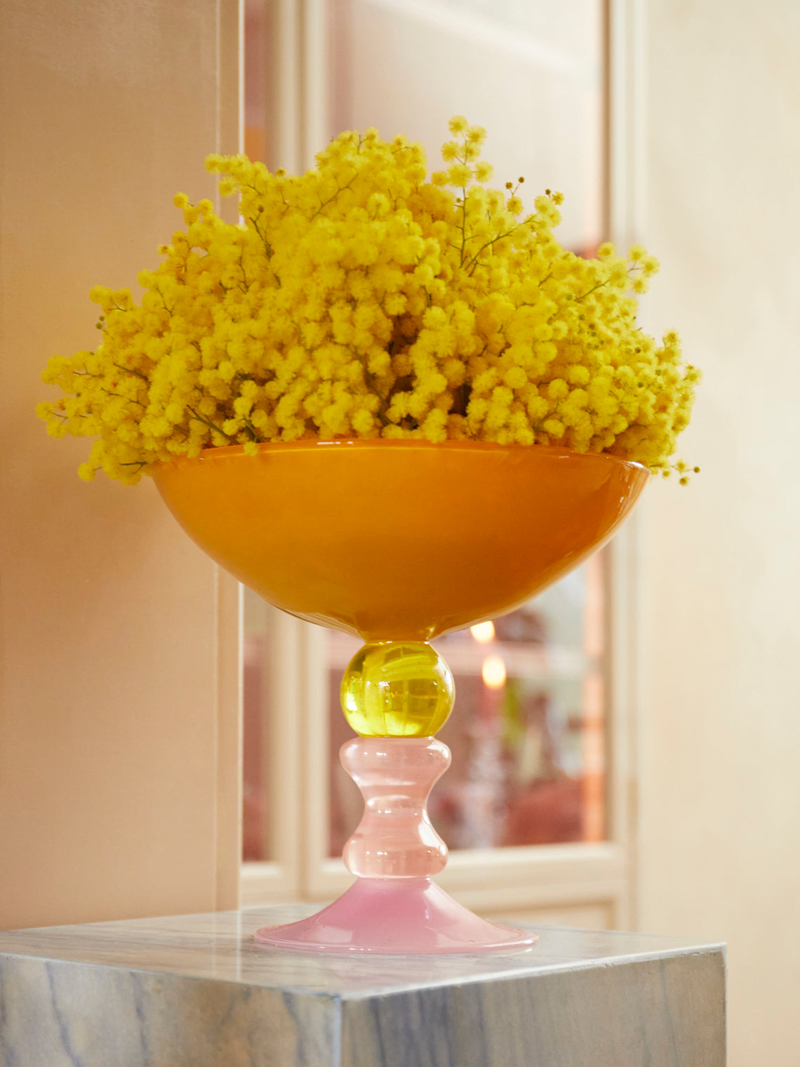 Gather - Miami Hand-Blown Glass Footed Bowl -  - ABASK