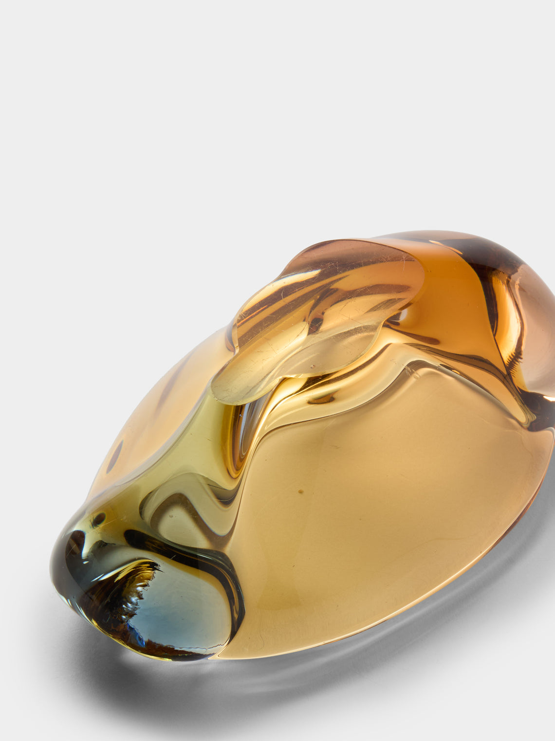 Antique and Vintage - 1970s Murano Glass Ashtray - Orange - ABASK