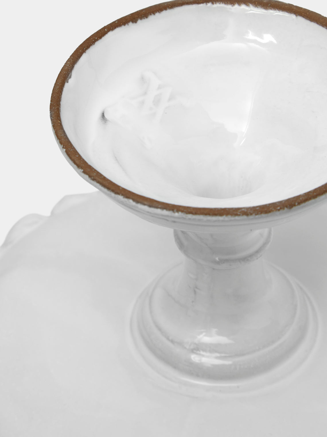 Astier de Villatte - Hand-Glazed Ceramic Tall Stand - White - ABASK