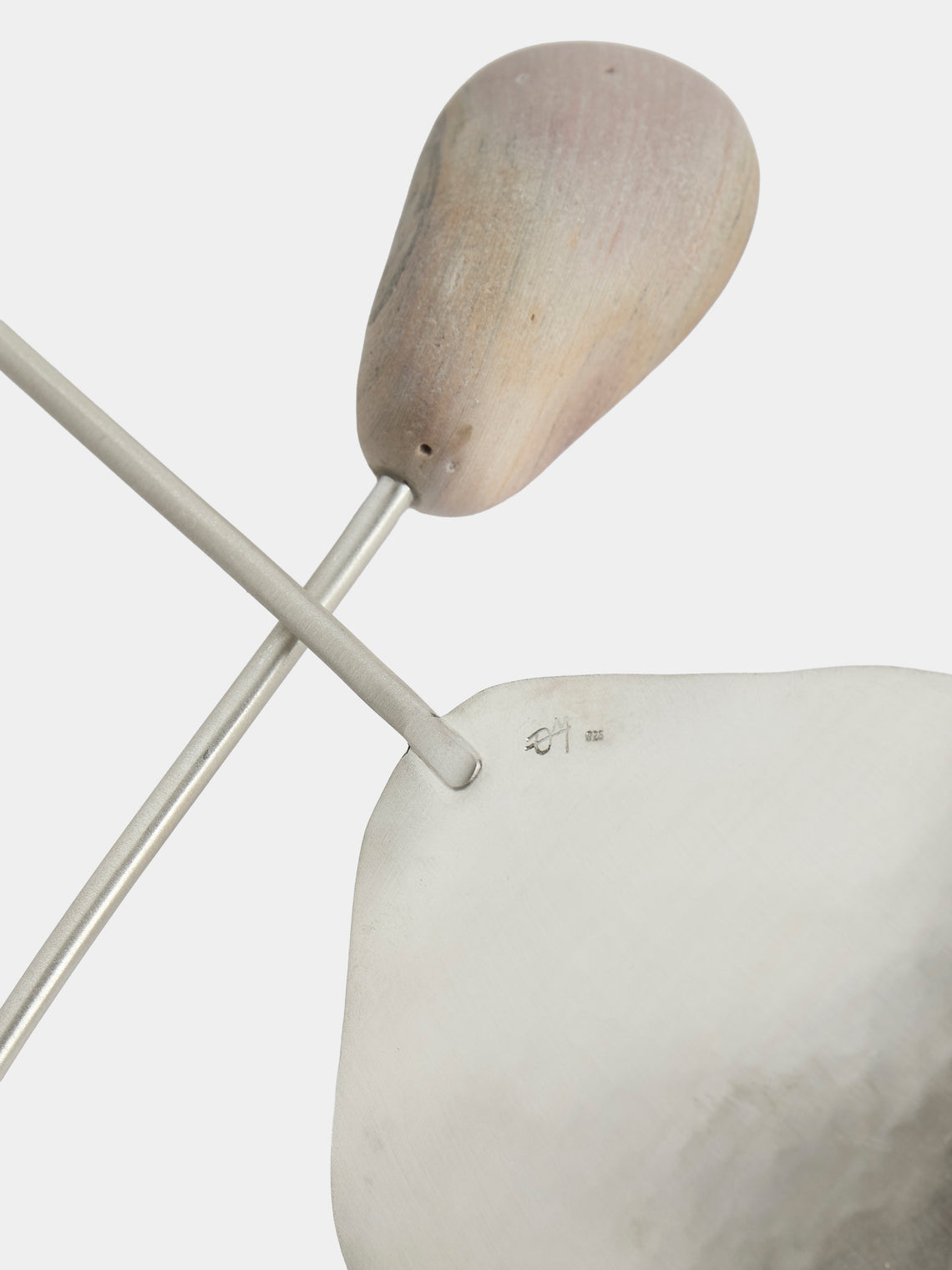 Thalia Maria Silver - Sterling Silver and Pebble Salad Servers (Set of 2) - Silver - ABASK