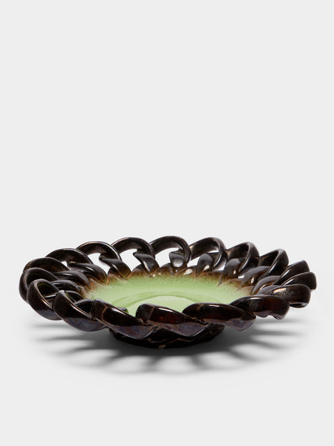 Antique and Vintage - 1950s Braided Ceramic Bowl -  - ABASK - 