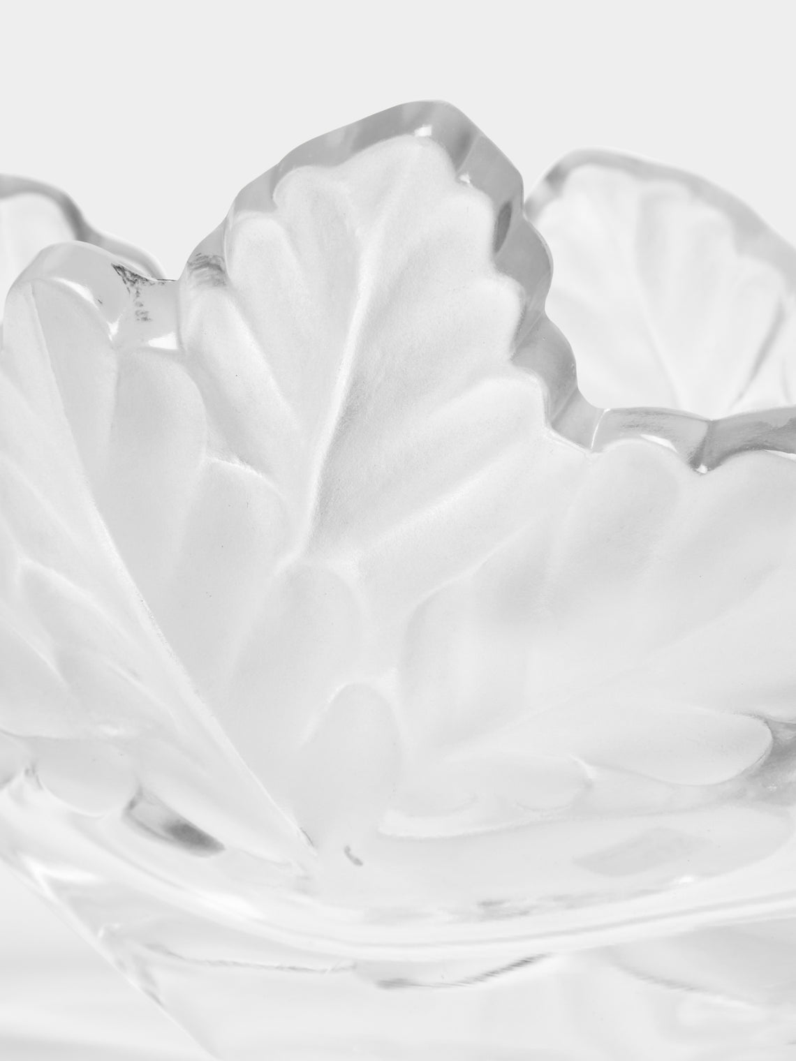 Antique and Vintage - 1950s Lalique Oak Leaf Crystal Bowl -  - ABASK