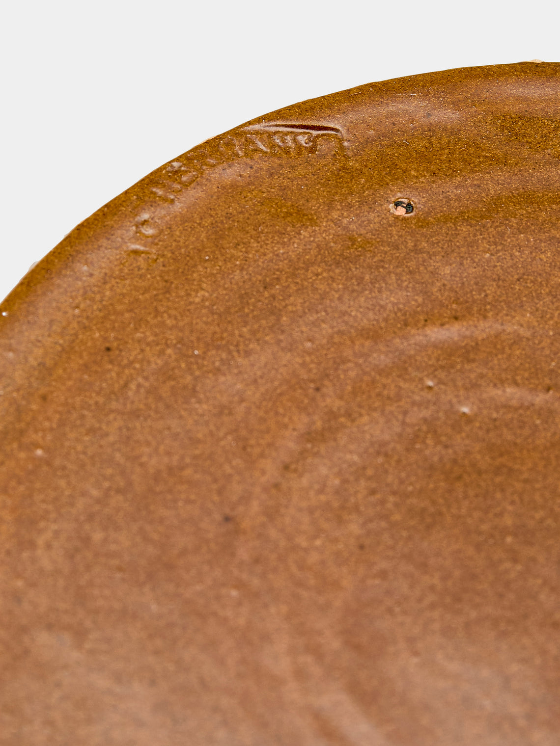 Poterie d’Évires - Flowers Hand-Painted Ceramic Round Pie Dish - Dark brown - ABASK