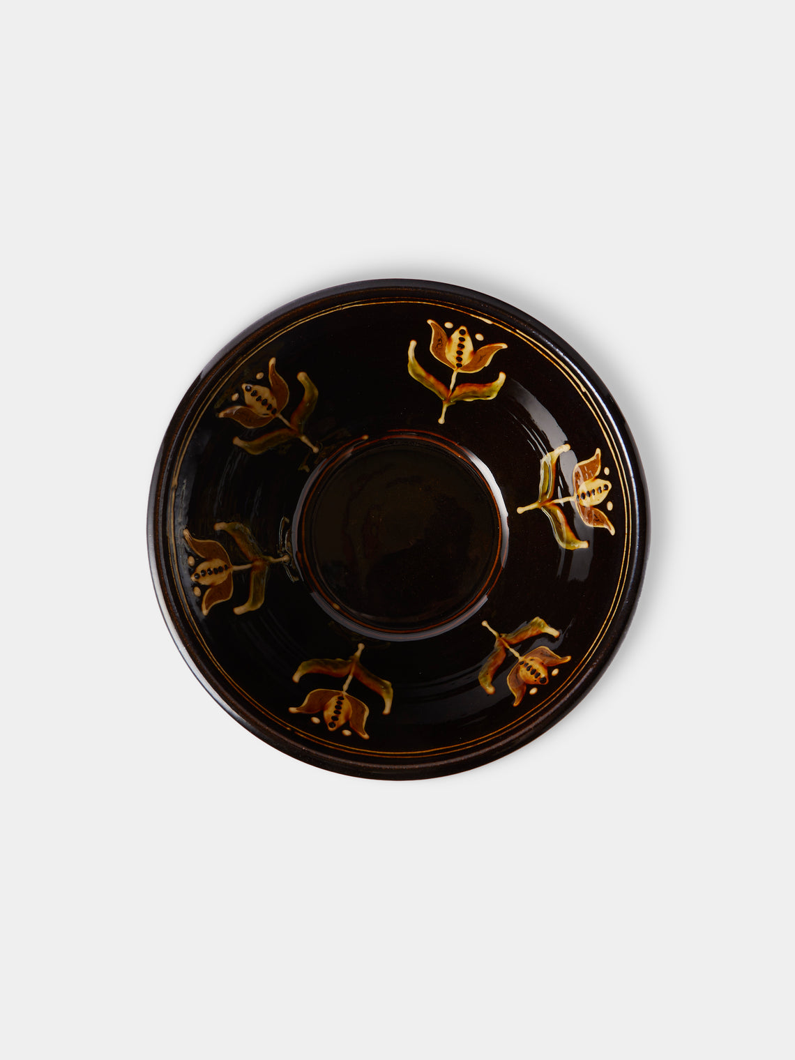 Fitch & McAndrew - Tulips Slipware Bowl - Black - ABASK