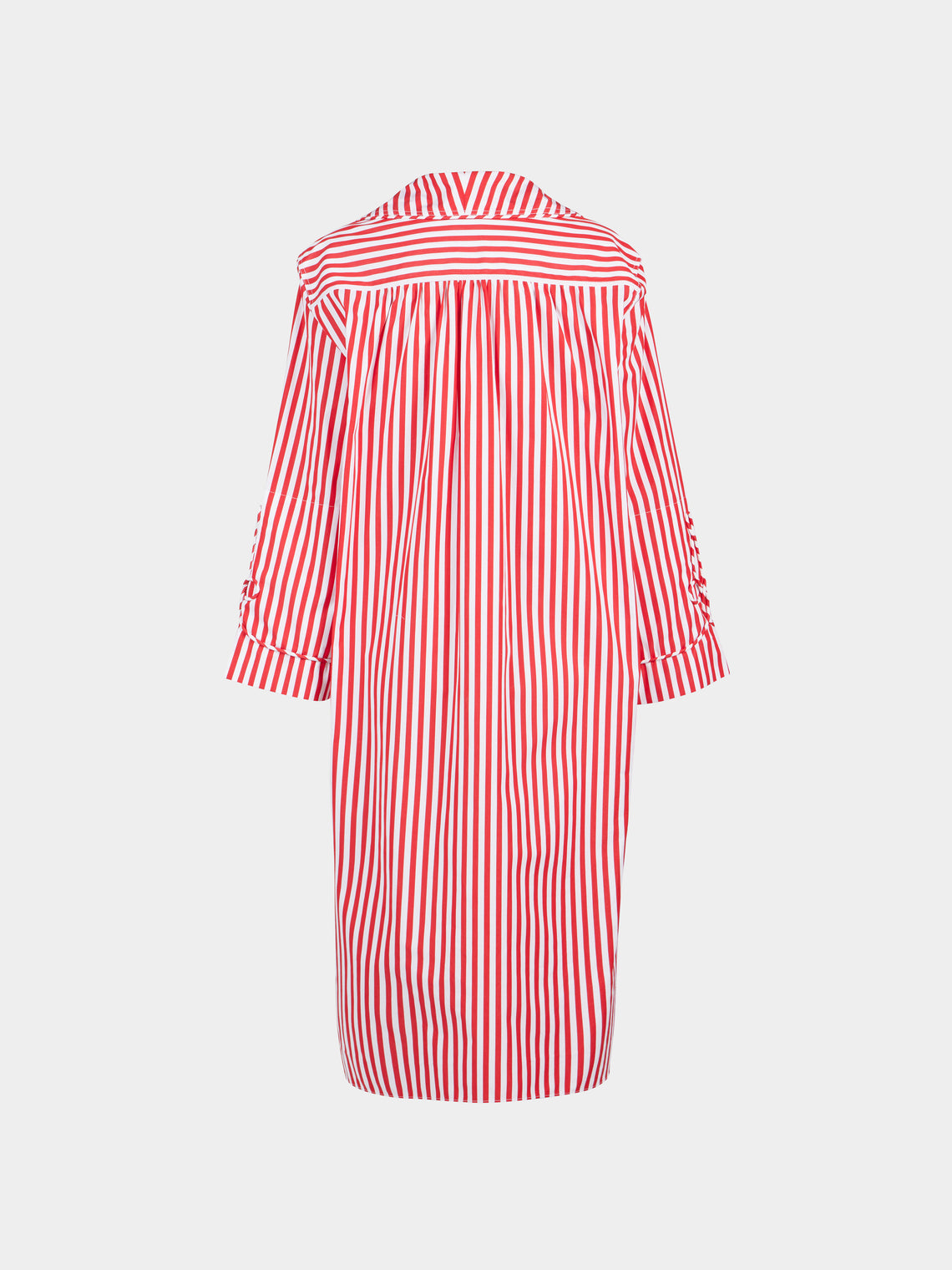 Sebline - Frogging Hand-Embroidered Cotton Pyjama Shirt Dress | Size: S -  - ABASK