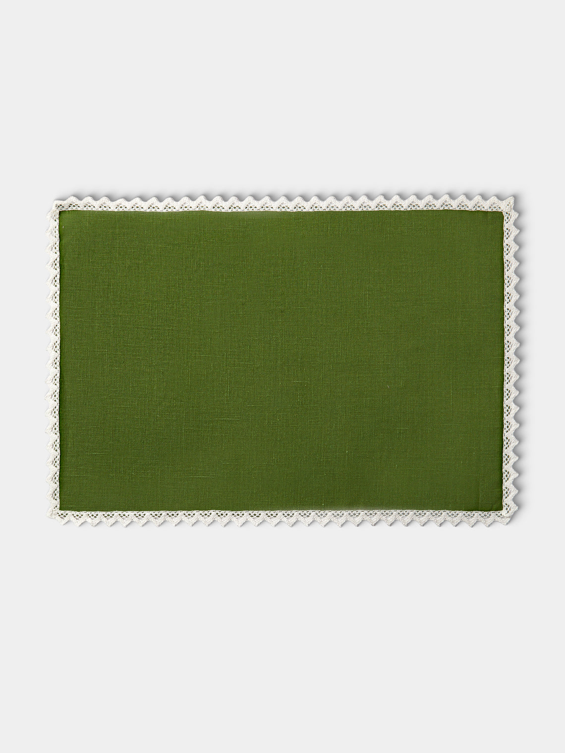 Borgo delle Tovaglie - Linen Crochet-Edge Placemats (Set of 4) - White - ABASK - 