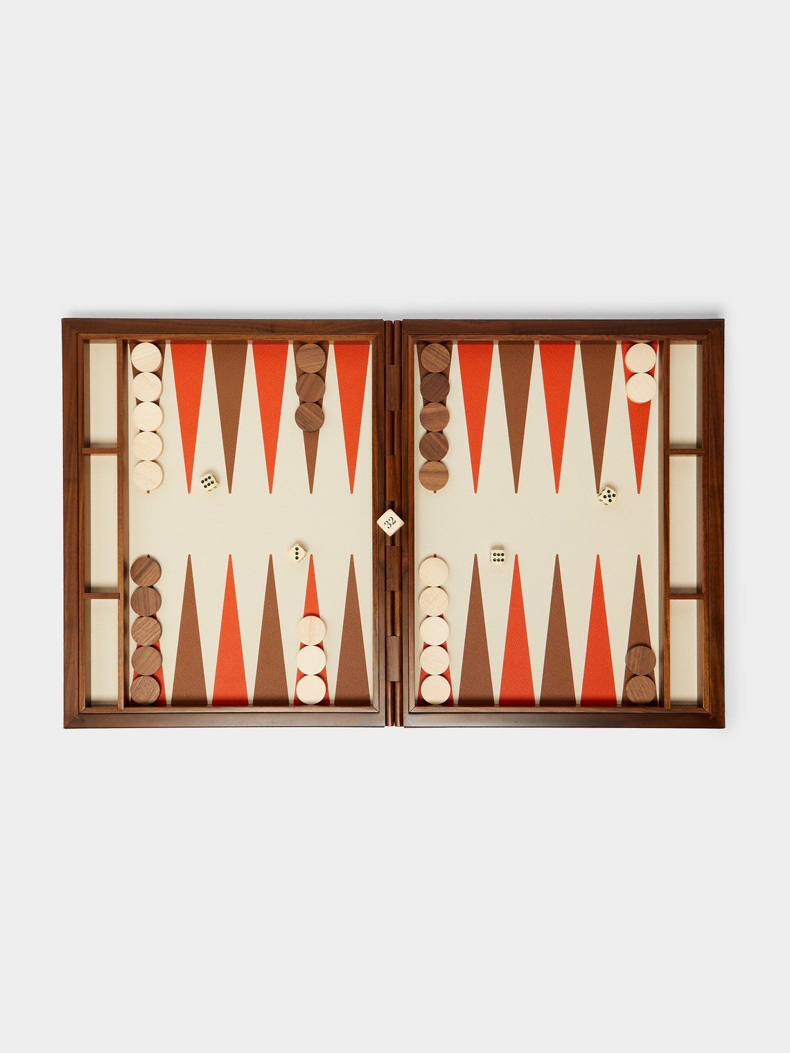 Giobagnara - Leather Backgammon Set - Orange - ABASK - 