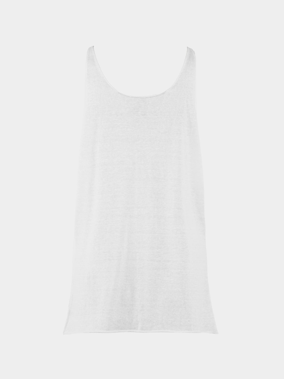 Dusan - Linen Asymmetric Tank Top | One Size - White - ABASK