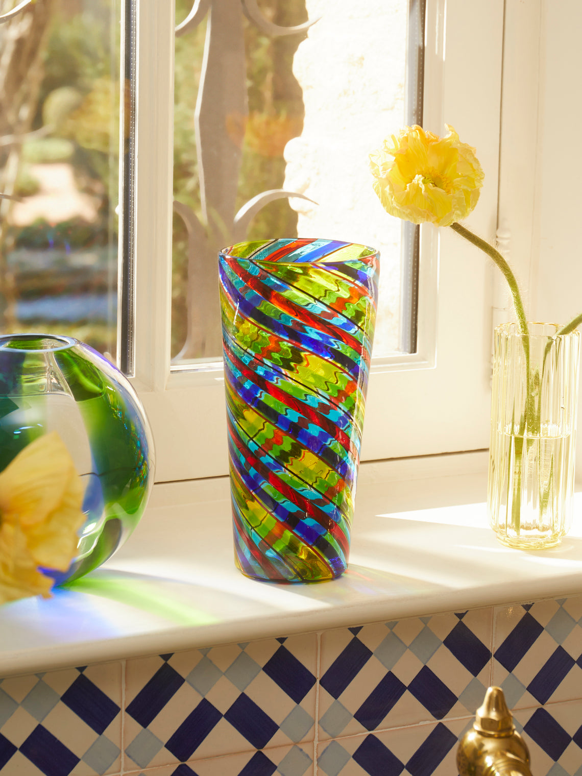 Filigrana Hand-Blown Murano Glass Vase (9in/23cm)