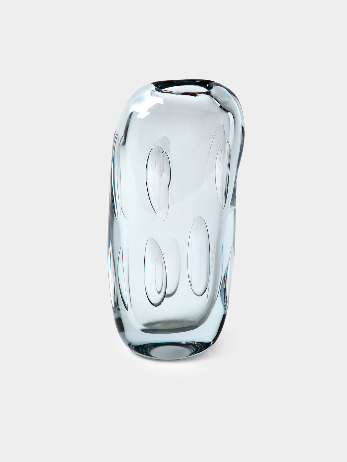 Antique and Vintage - 1960s Blob Crystal Vase (12in/30cm) - Clear - ABASK - 