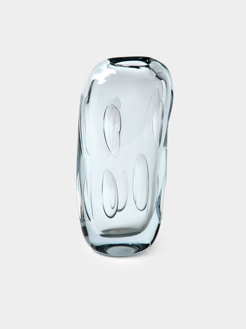 Antique and Vintage - 1960s Blob Crystal Vase (12in/30cm) - Clear - ABASK - 
