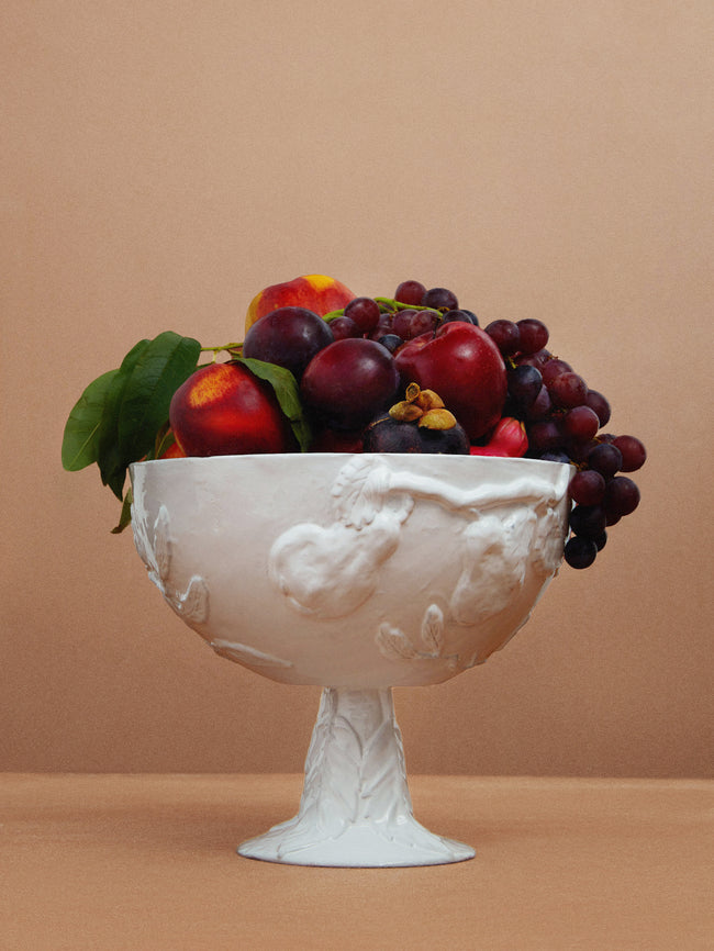 Astier de Villatte - Hand-Glazed Ceramic Fruit Stand - White - ABASK