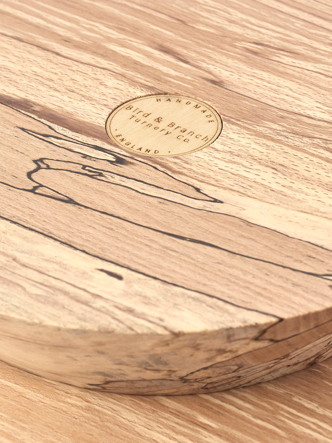 Bird & Branch - Spalted Beech Wood Raised Platter - Natural - ABASK