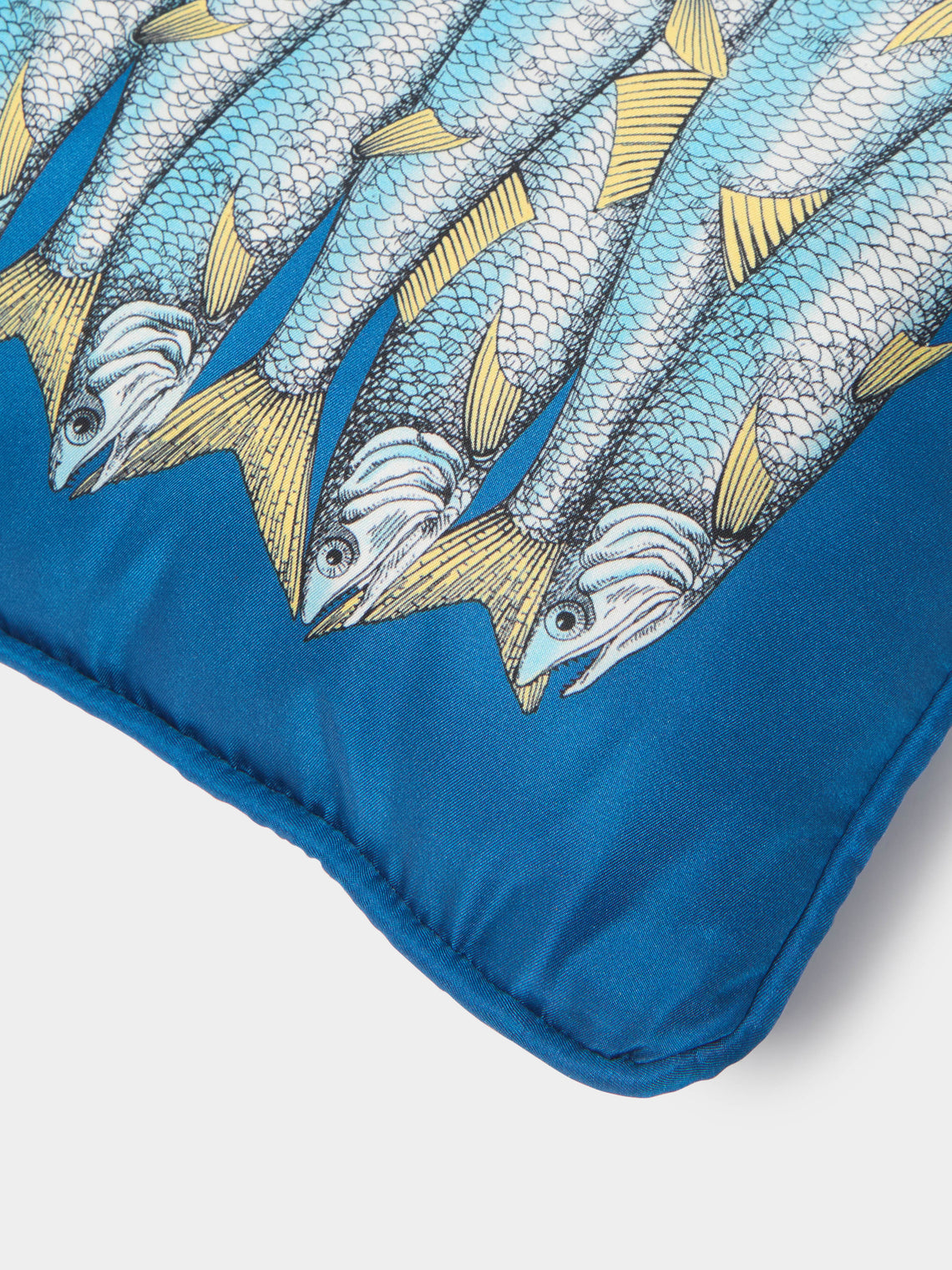 Fornasetti - Sardine Silk Cushion -  - ABASK