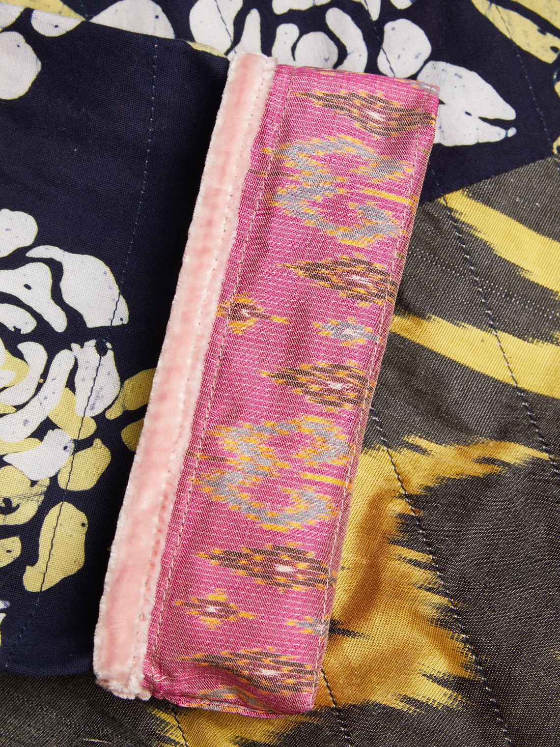 Nazzy Beglari - Hand-Painted Batik and Ikat Silk Reversible Robe | One Size -  - ABASK