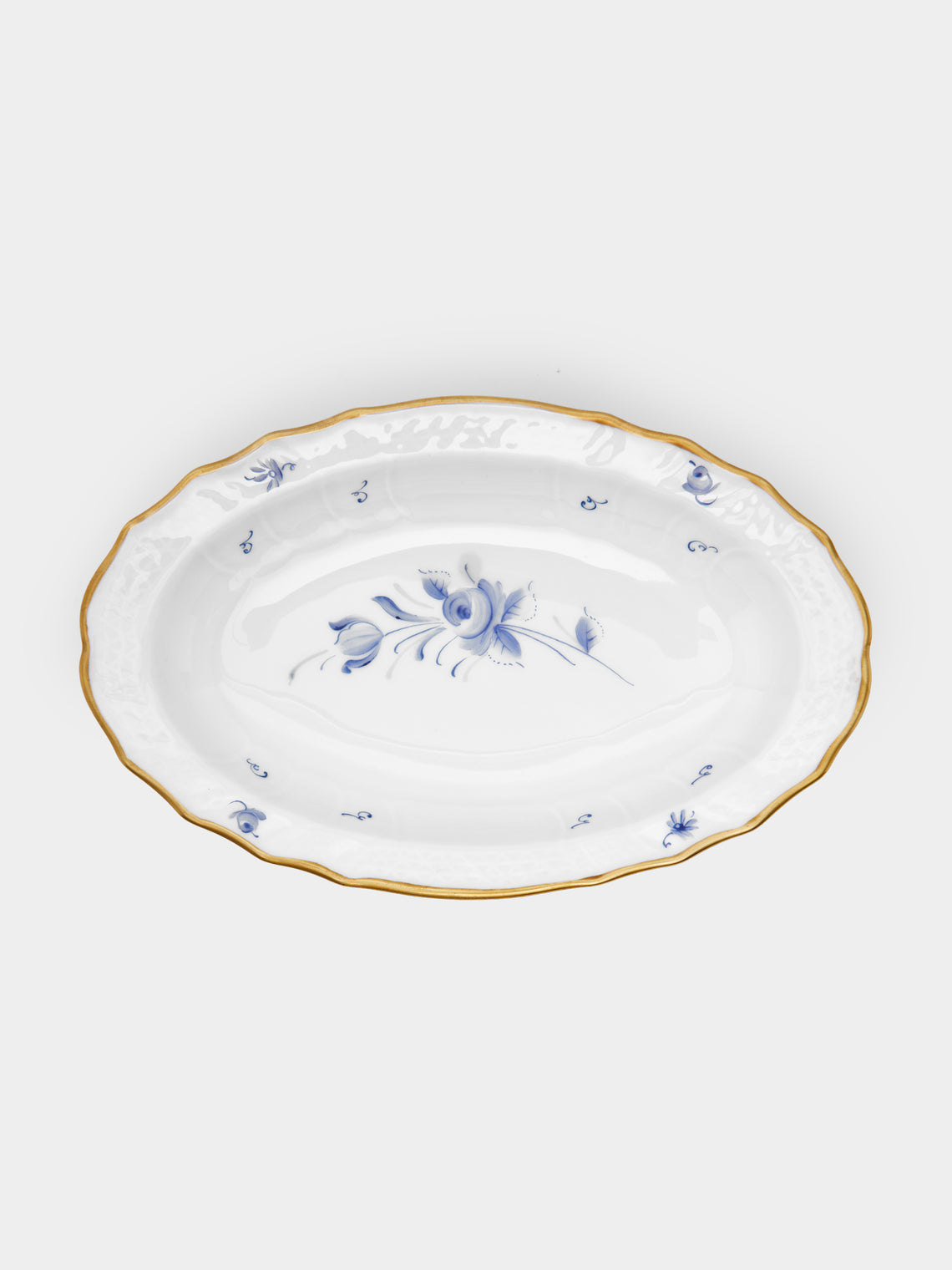 Antique and Vintage - 1960s Lorenz Hutschenreuther Hand-Painted Porcelain Serving Platters (Set of 5) -  - ABASK