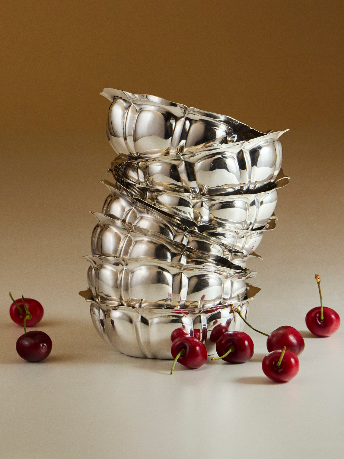 Antique and Vintage - 1960s Solid Silver Dessert Bowls (Set of 8) - Silver - ABASK