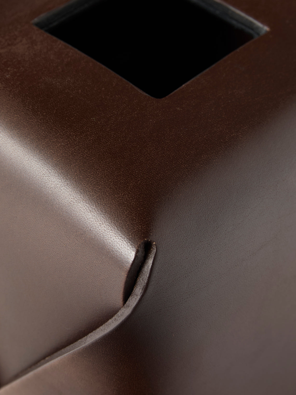 Oscar Maschera - Leather Square Tissue Box - Dark Brown - ABASK