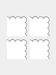 Angela Wickstead - Diletta Scalloped Linen Napkins (Set of 4) - Brown - ABASK - 