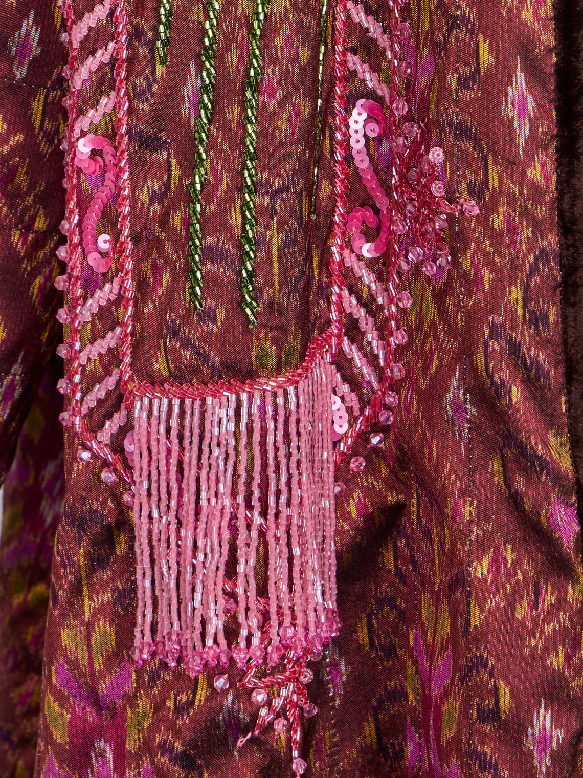 Nazzy Beglari - Hand-Loomed Ikat Cotton Reversible Chapan-Style Robe | One Size - Multiple - ABASK