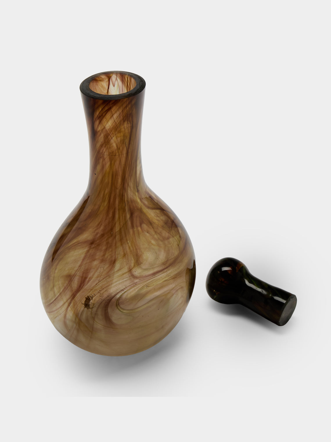 Antique and Vintage - 1970s Claude Morin Murano Glass Decanter - brown - ABASK